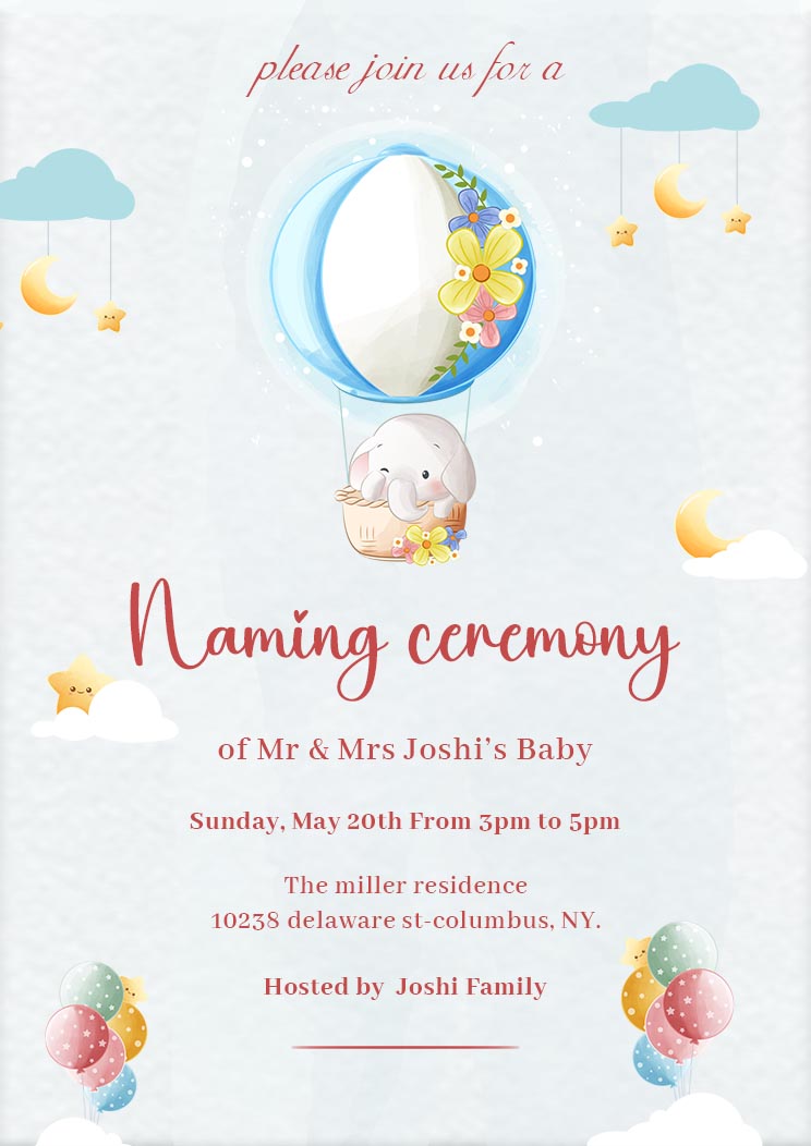 Naming Ceremony Cards