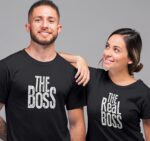 Matching Couple T Shirts Online – The Boss The Real Boss – Punjabi Adda