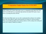 Companion Guide Status For FTM 2019