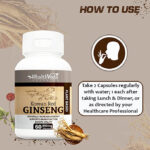 Korean Red Ginseng 1000mg For Men | Supports Brain Function, Boosts Immunity, Vitality ,Energy & Focus- 60 Vegetarian Capsules