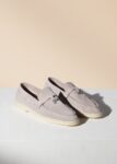 Womens heeled loafers suede loafer