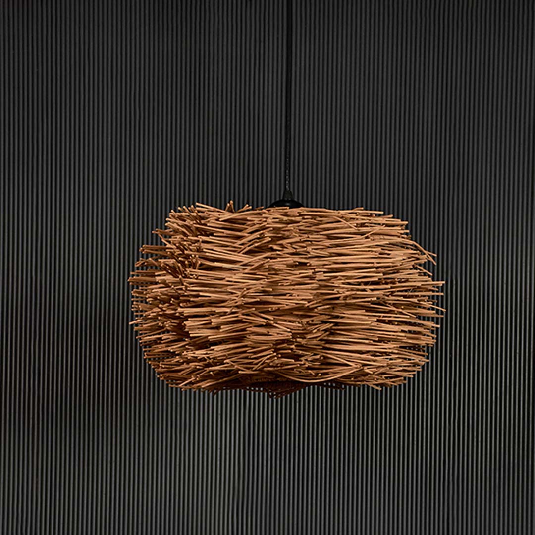 Bird Nest Rattan Pendant Light