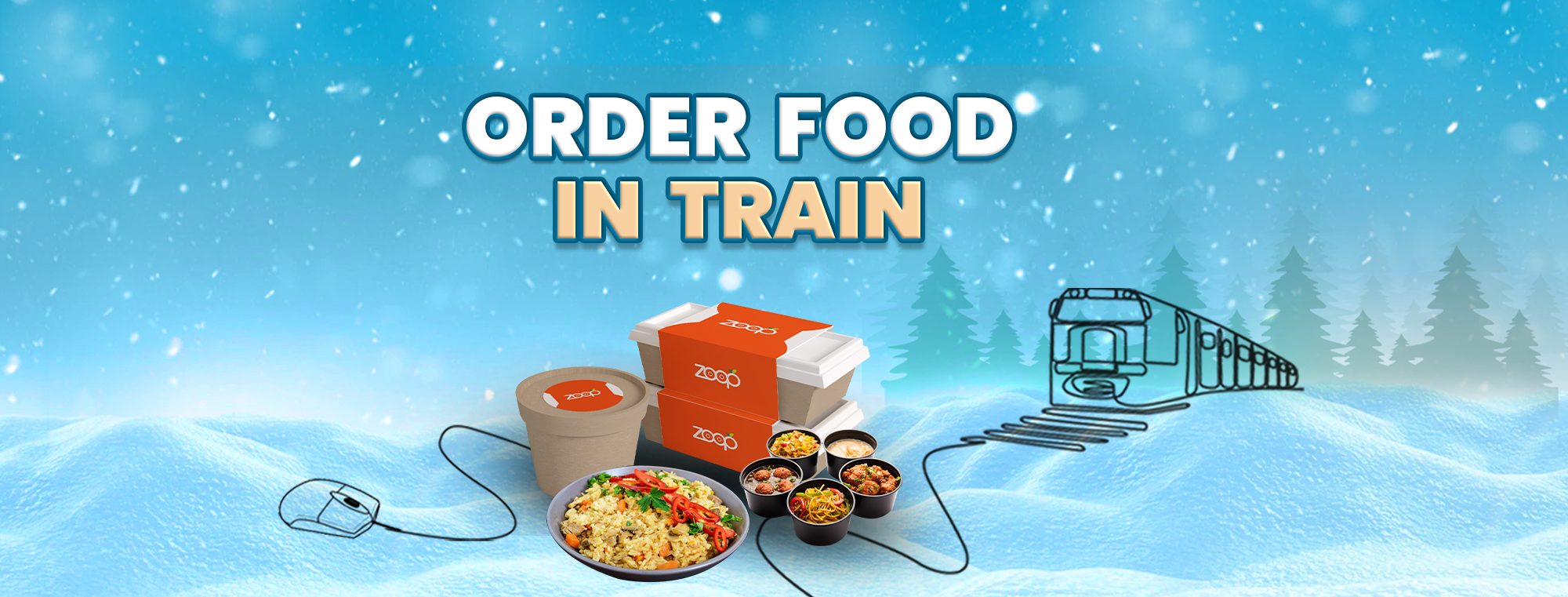 Railway food delivery in train