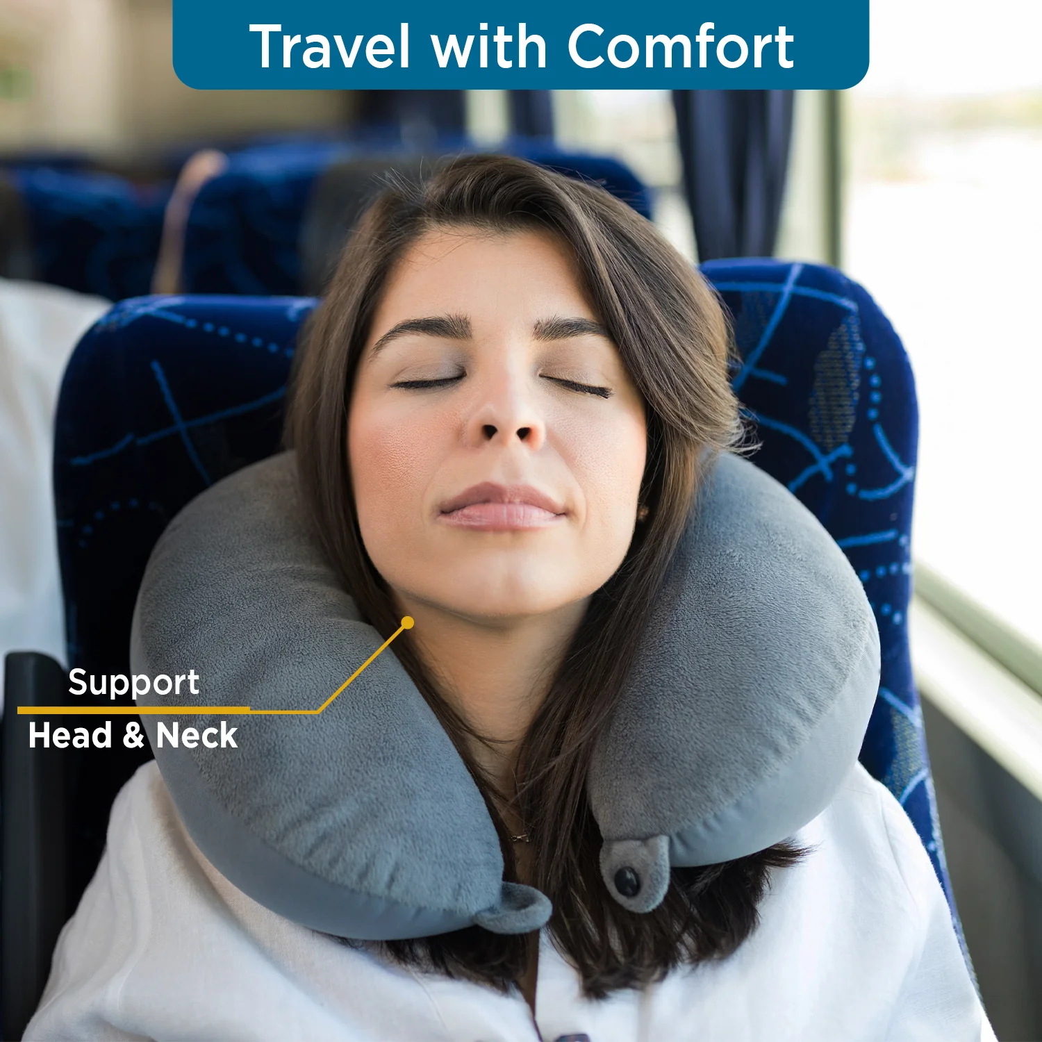Memory foam travel pillow