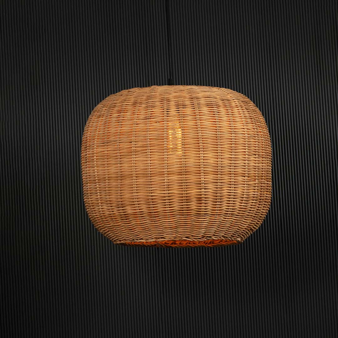 Mid Century Wicker Pendant Lamp