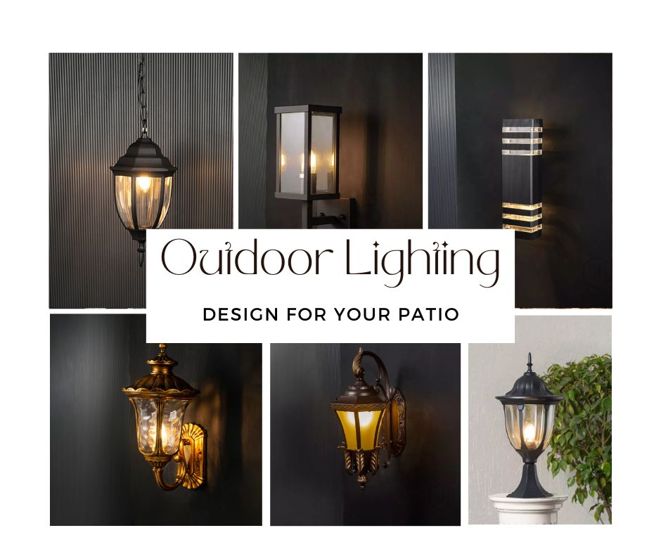 Outdoor lighting for patio area