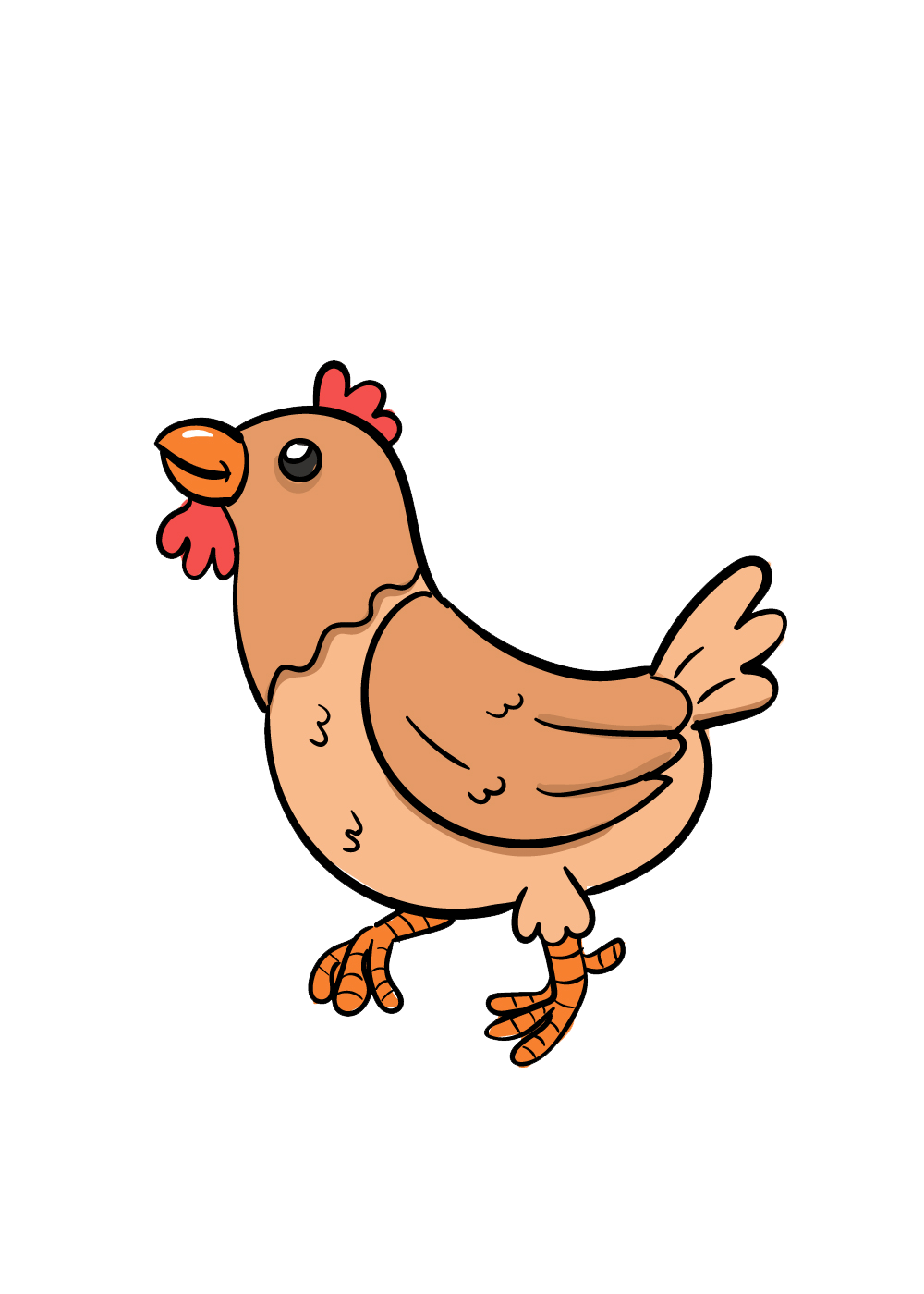 chicken drawing for kids