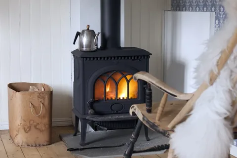 Wood burning stove installation